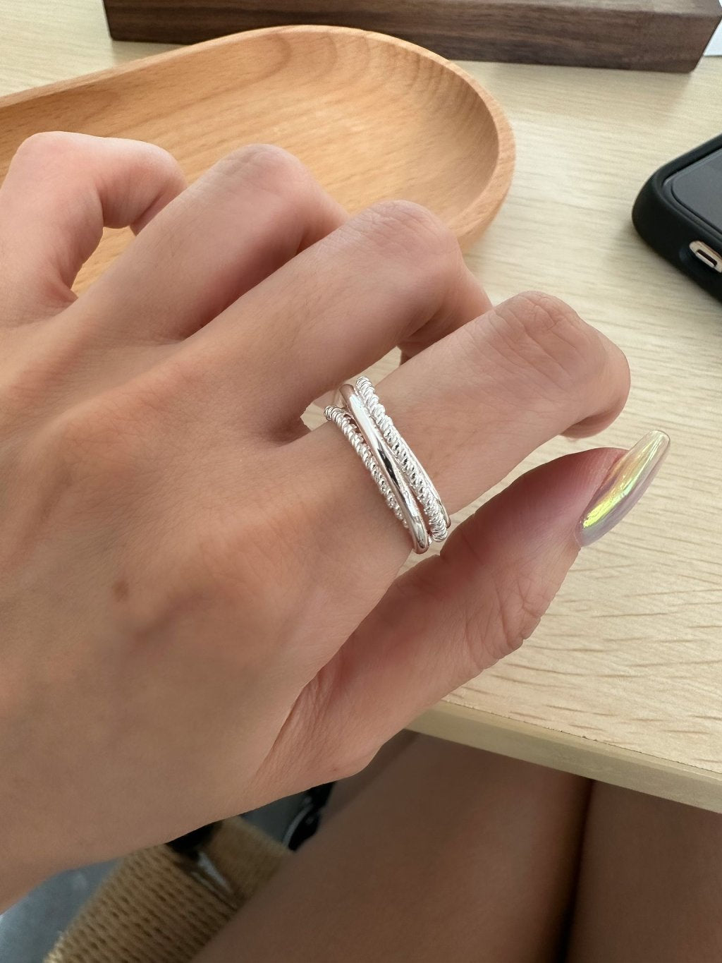 R1359 Twisted Stacking Ring