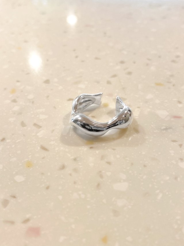 R1497 Wandering Wave Sterling Silver Ring