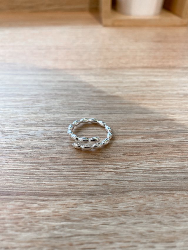 R1573 Sterling Silver Bean Wrap Ring