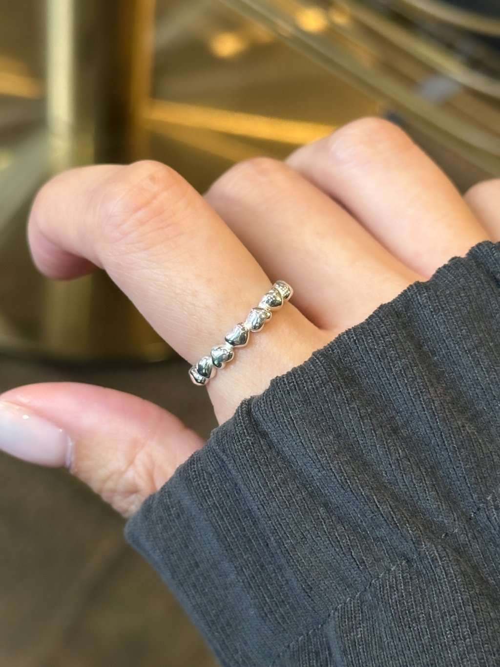 R1631 Interlocking Hearts Ring