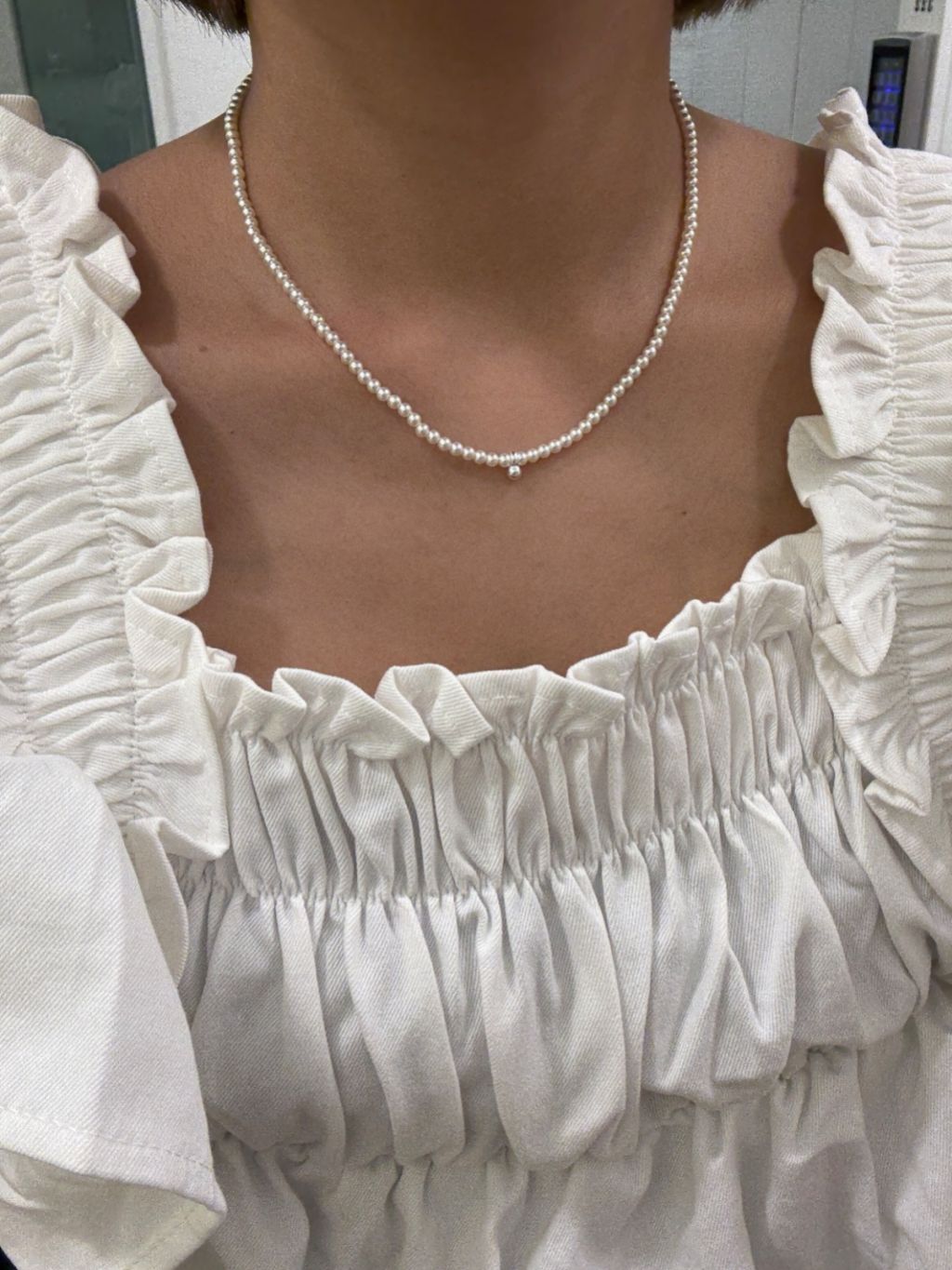 N1299 Faux Pearl Bead Necklace