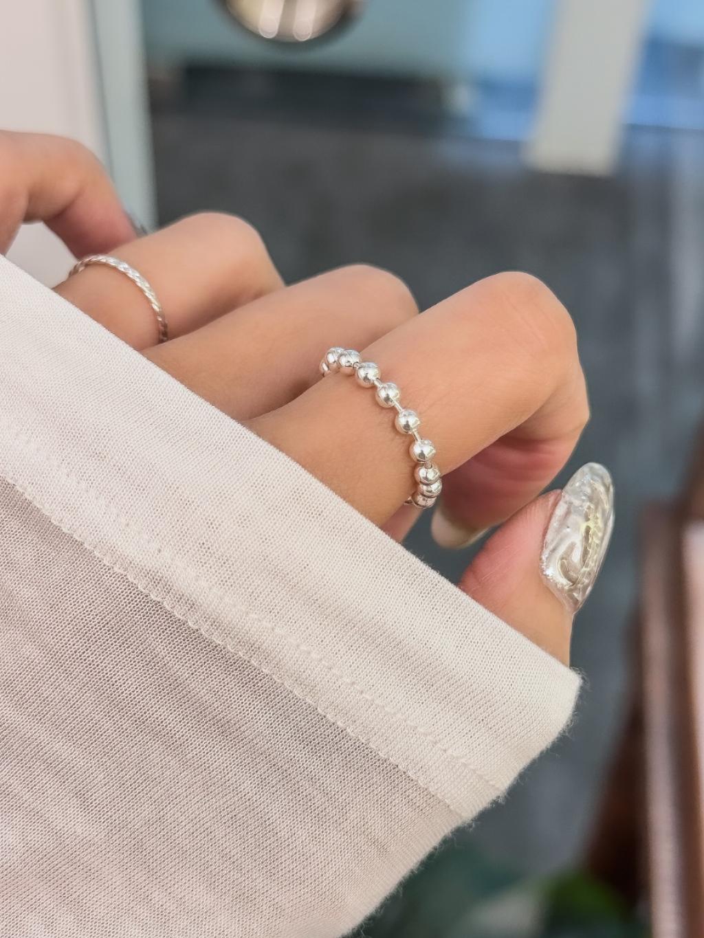 R1669 Bead Chain Ring