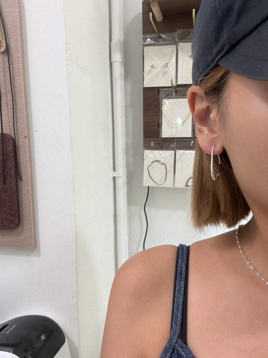 E1444 Simple Long Ear Spoon Earrings