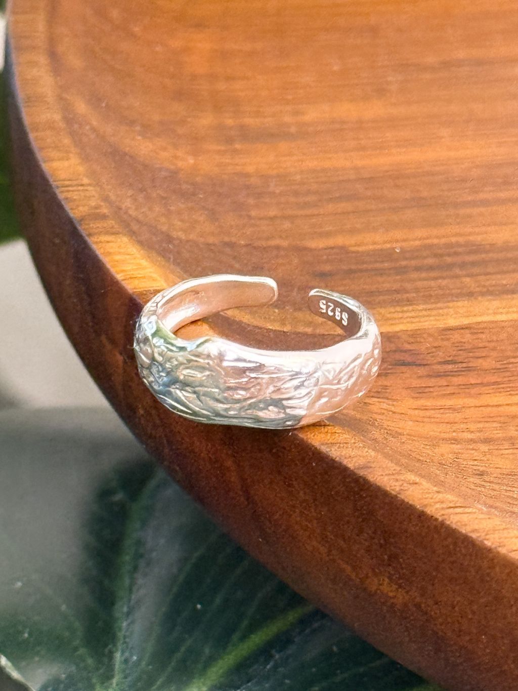R1719 Irregular Pitted Pinky Ring