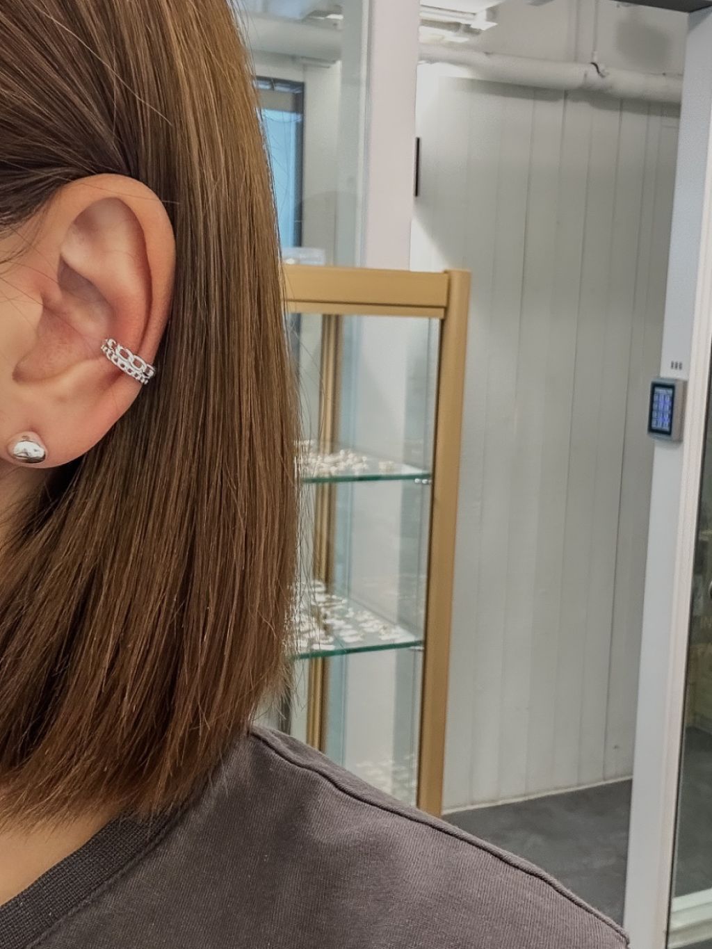 E1458 Fine and Thick Line Ear Cuff