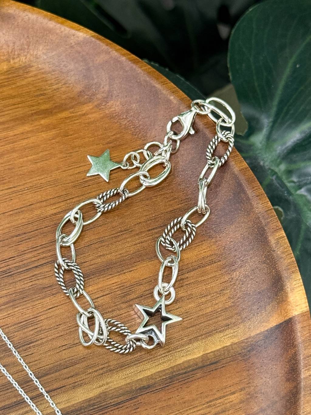 B1533 Vintage Oval Chain Star Bracelet