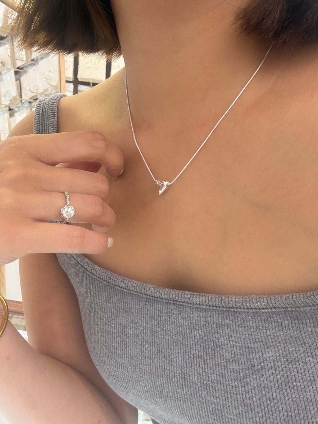 N1334 3D Heart Necklace