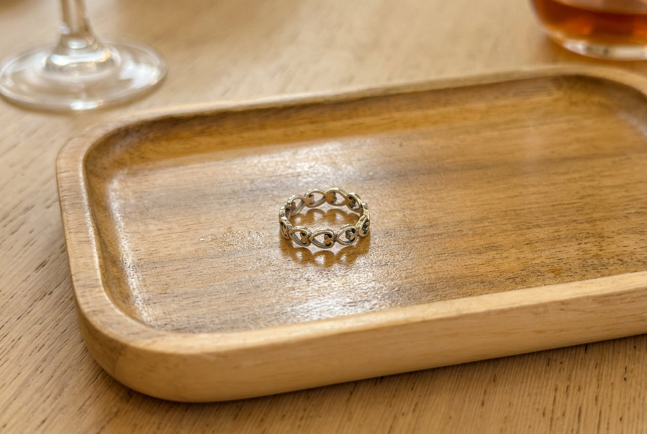 R1734 Small Heart Sterling Silver Ring