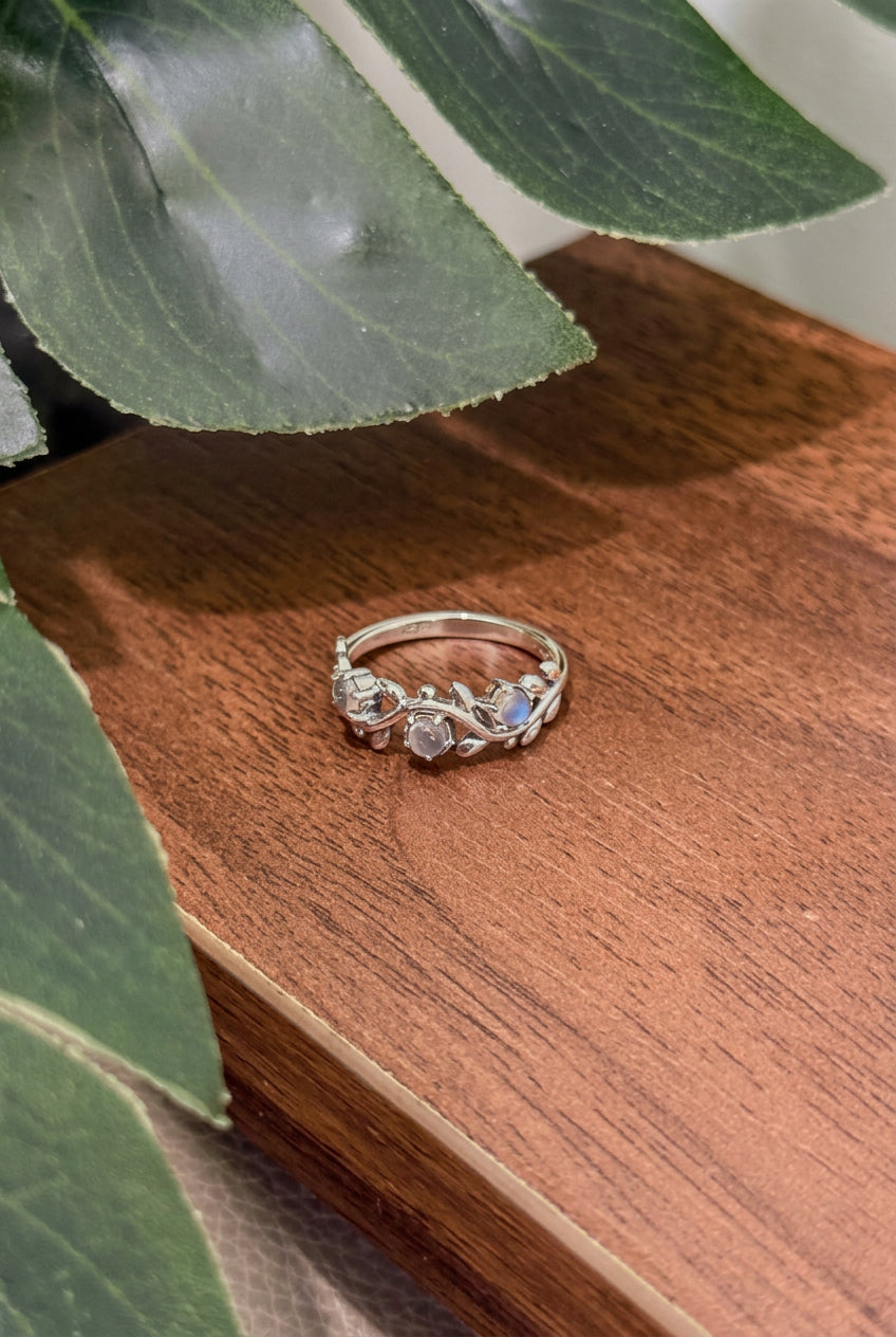 R1756 Moonstone Vine Ring