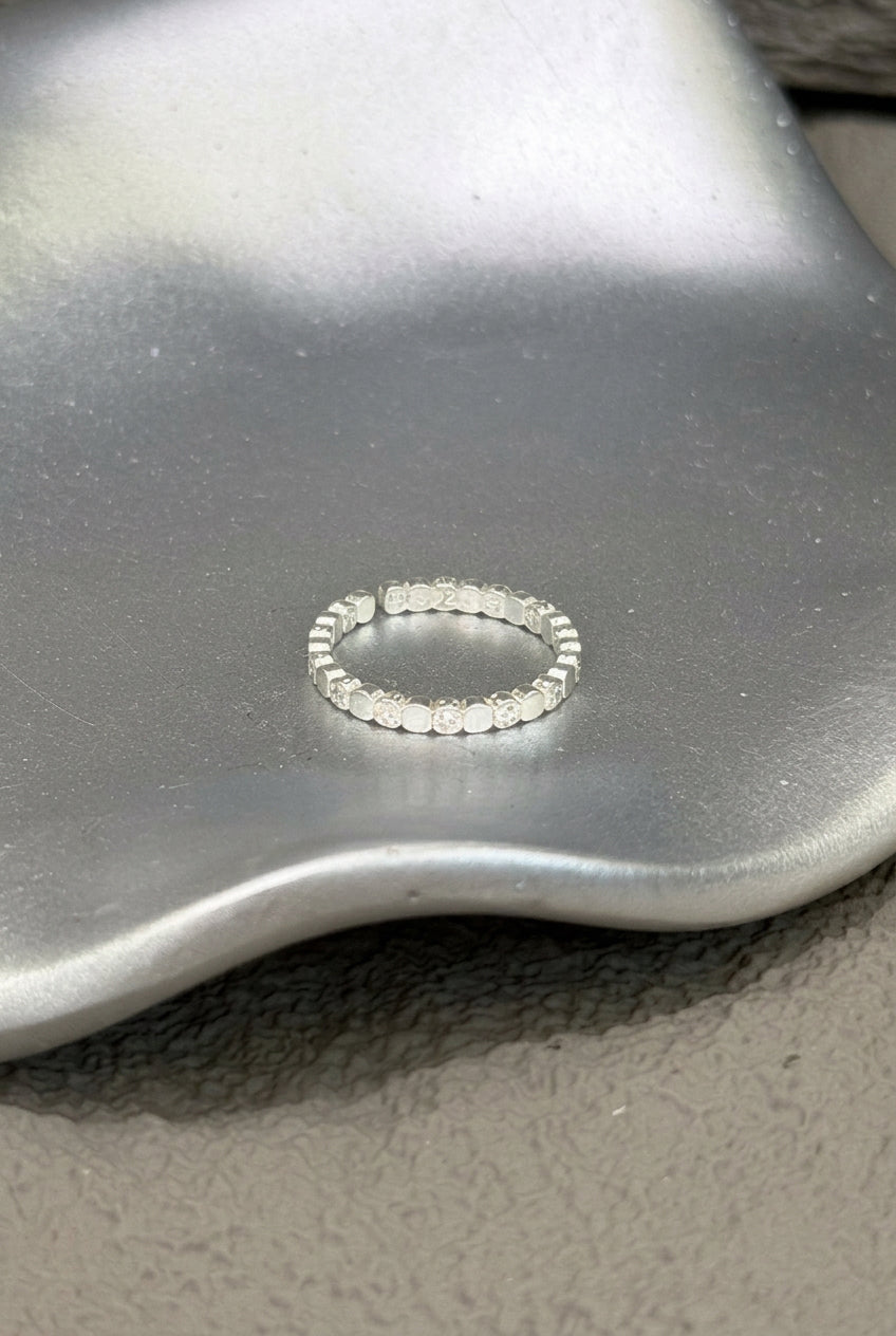 R1771 Polished Mosaic Square Ring