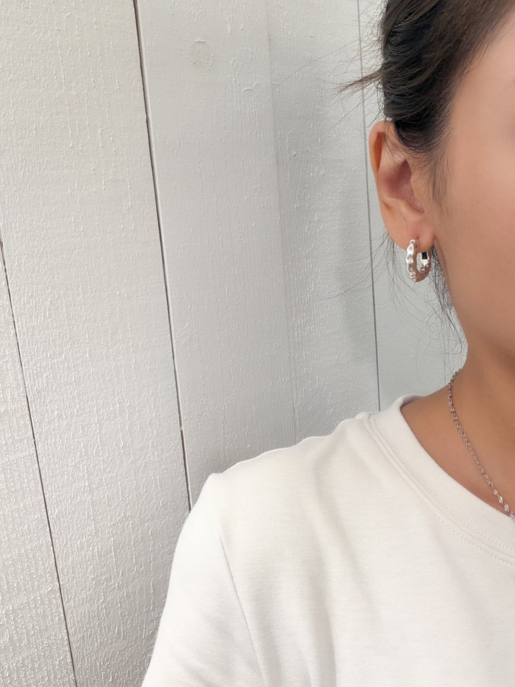 E1485 Hammered Antique Earrings