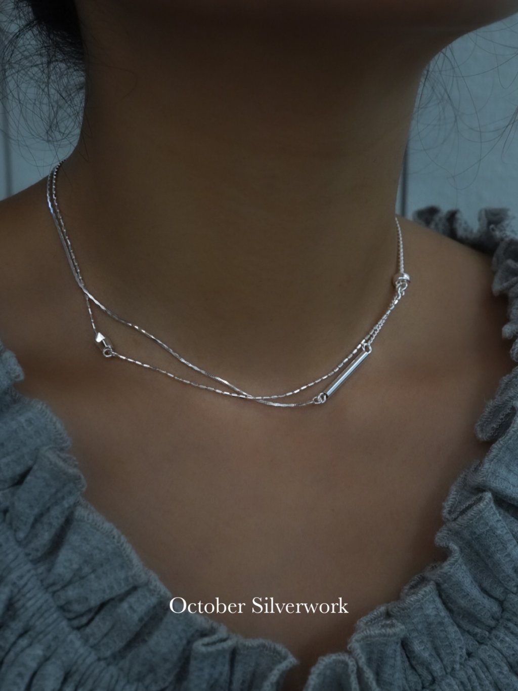 N1360 Multi-chain拼接Double-chain鎖骨Necklace