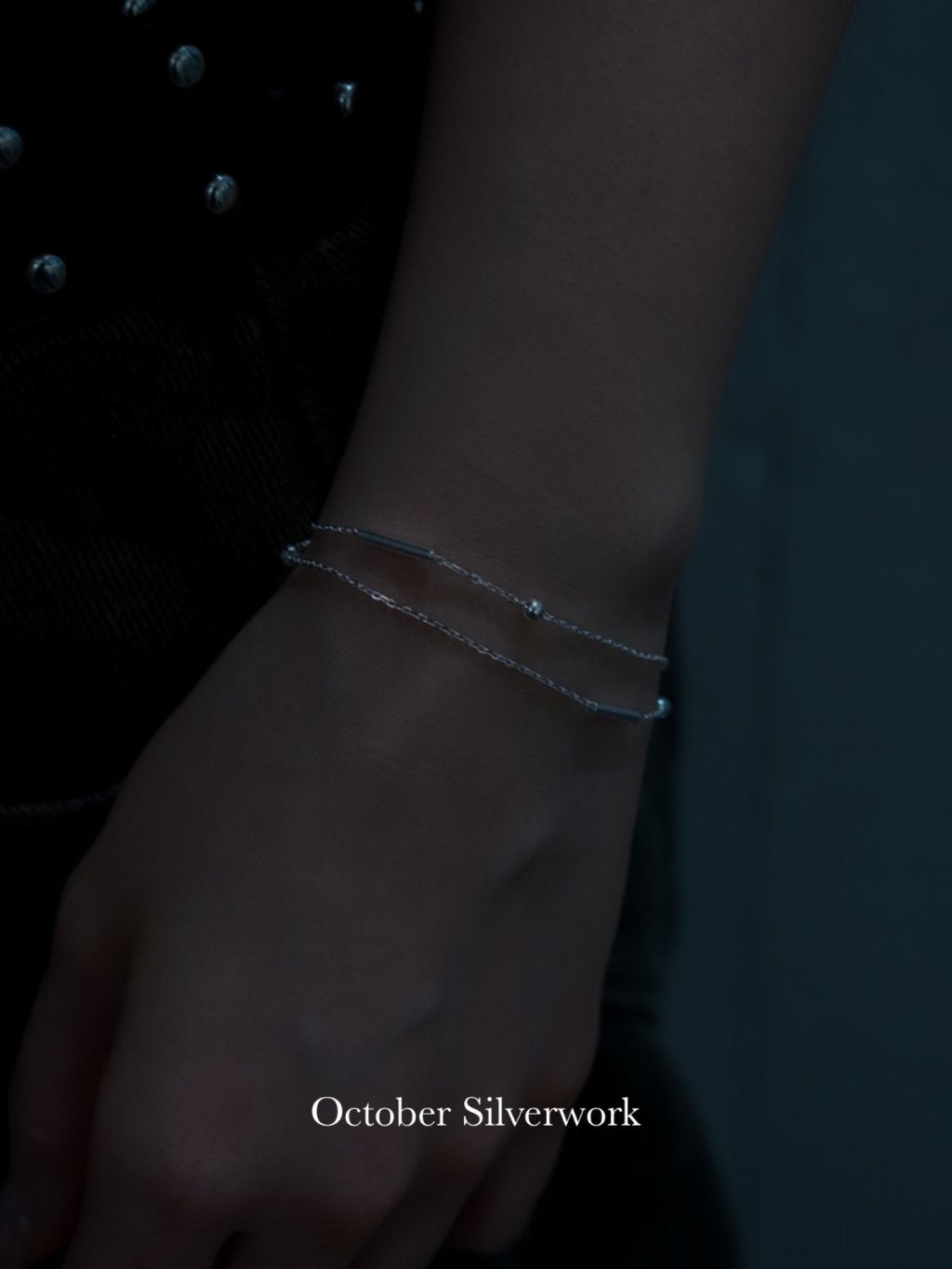 B1570 Sterling Silver Double-Chain Bracelet