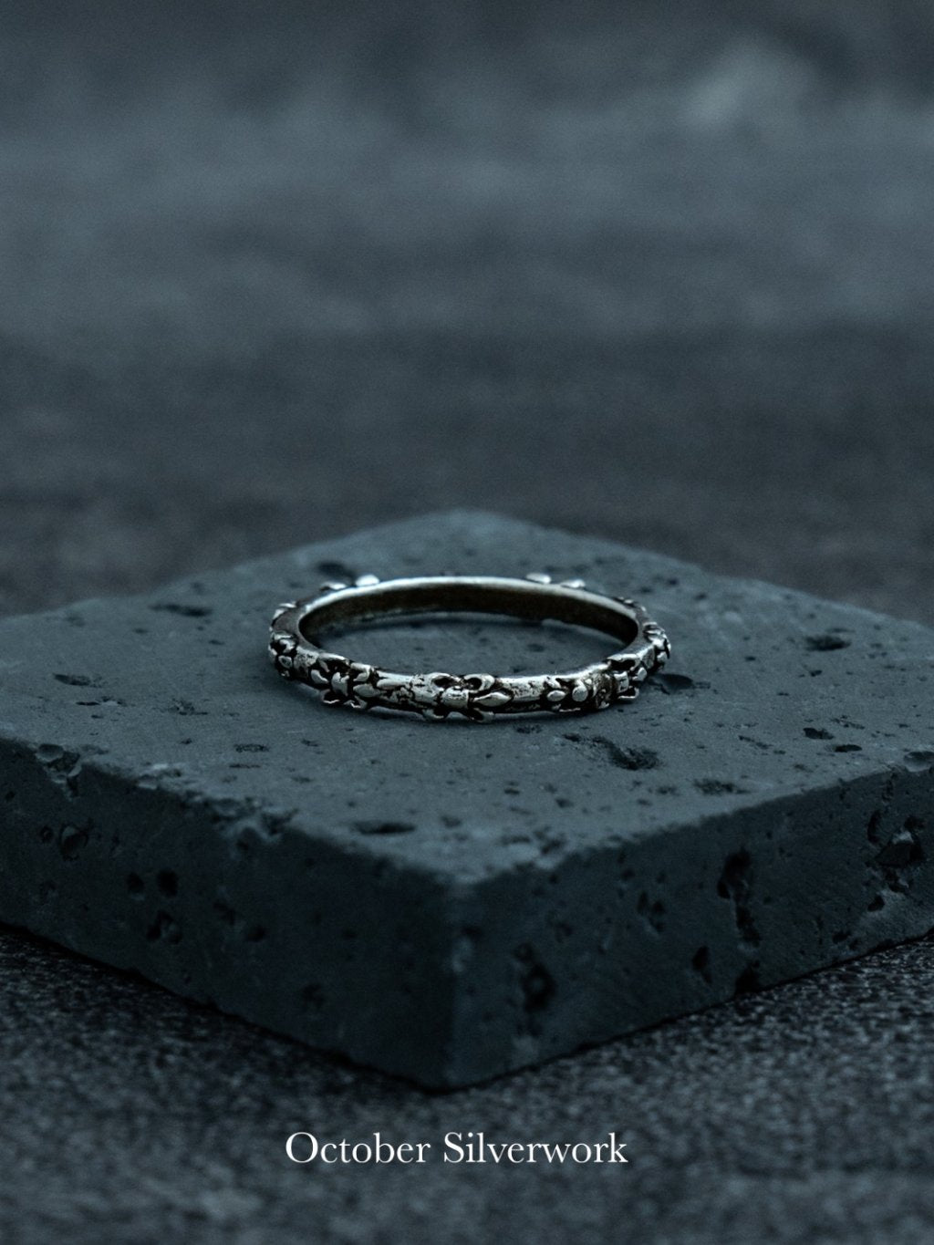 R1794 Distressed Chrome Hearts Baby Ring