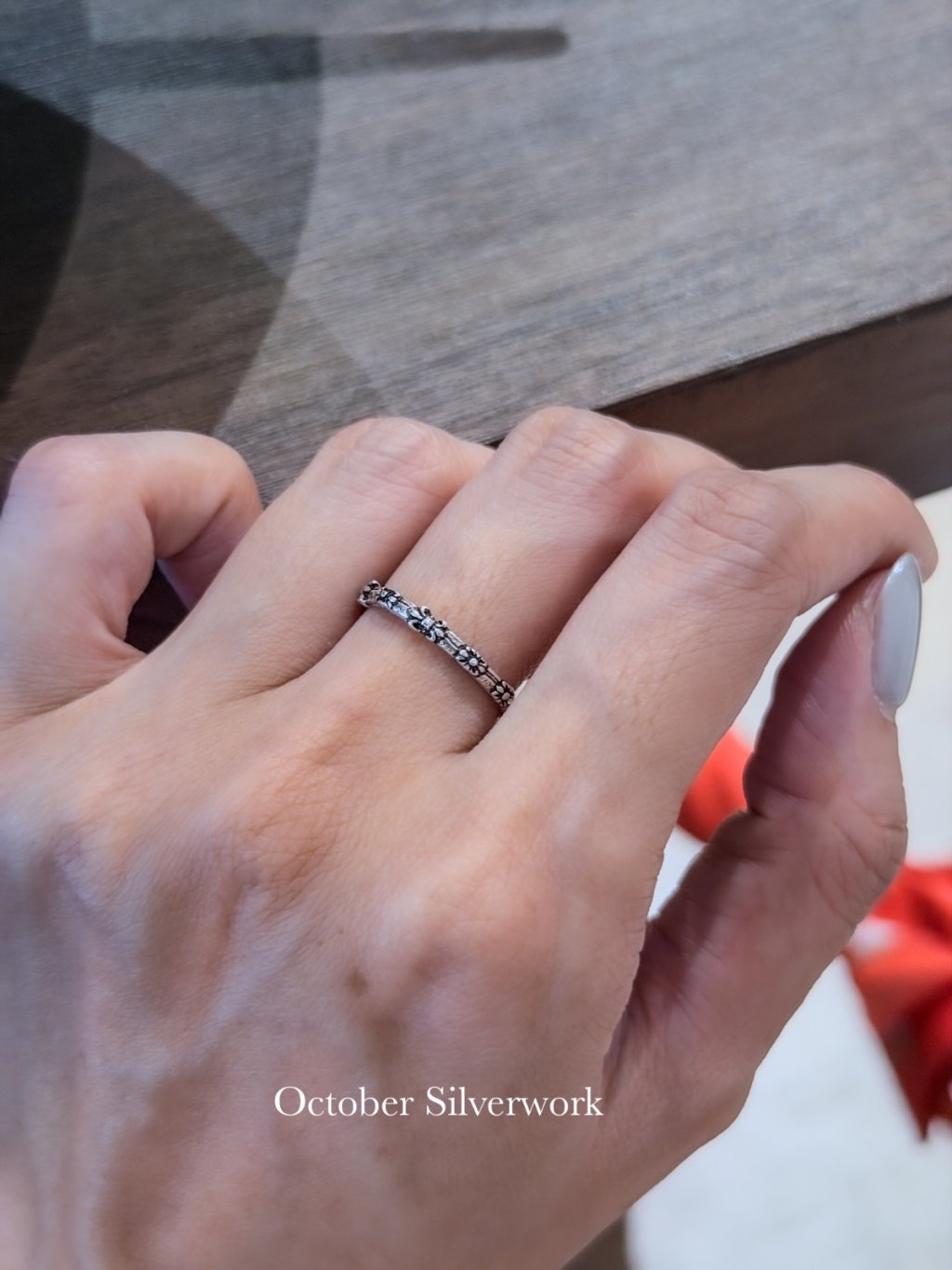 R1794 Distressed Chrome Hearts Baby Ring