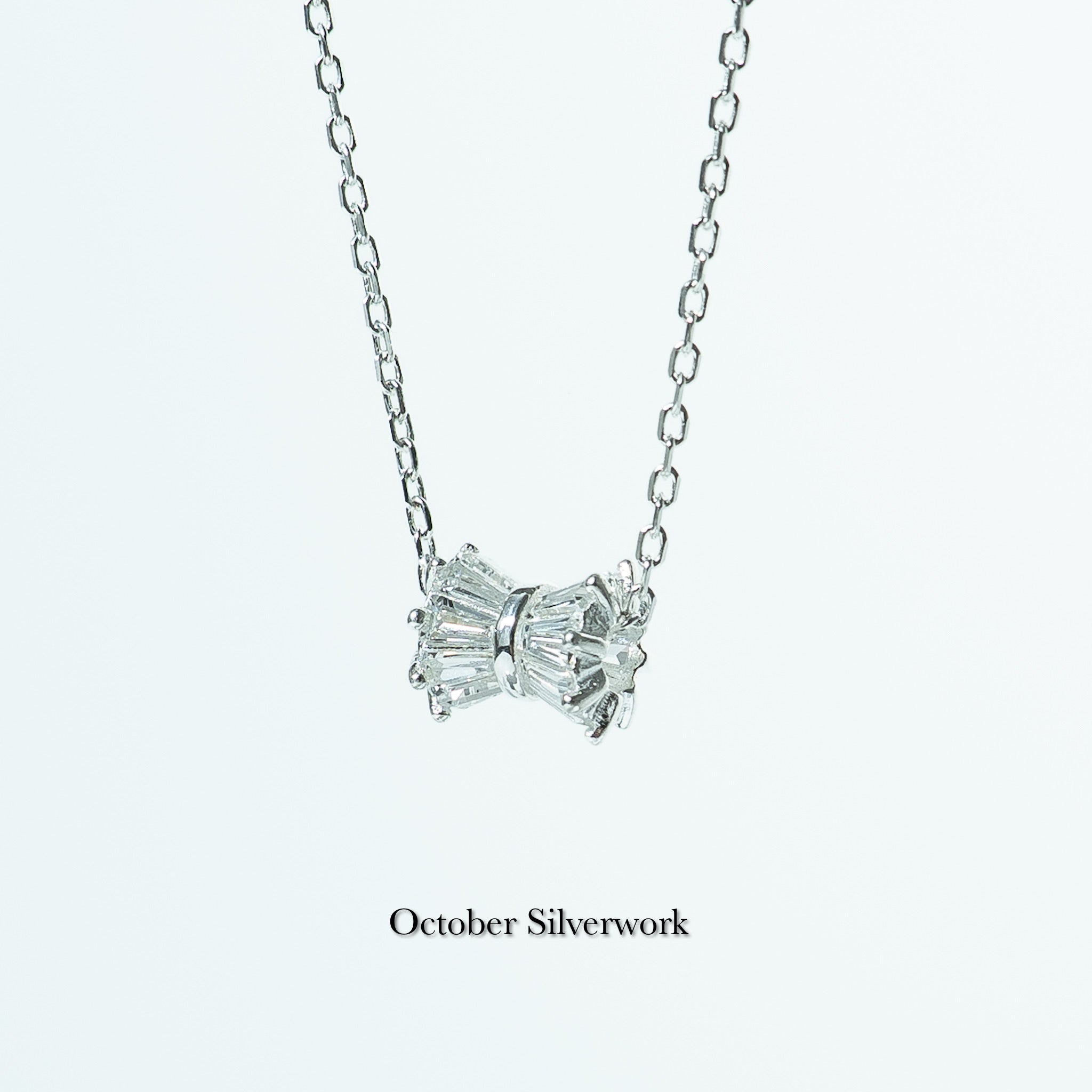 N1362 Zircon Bow Necklace