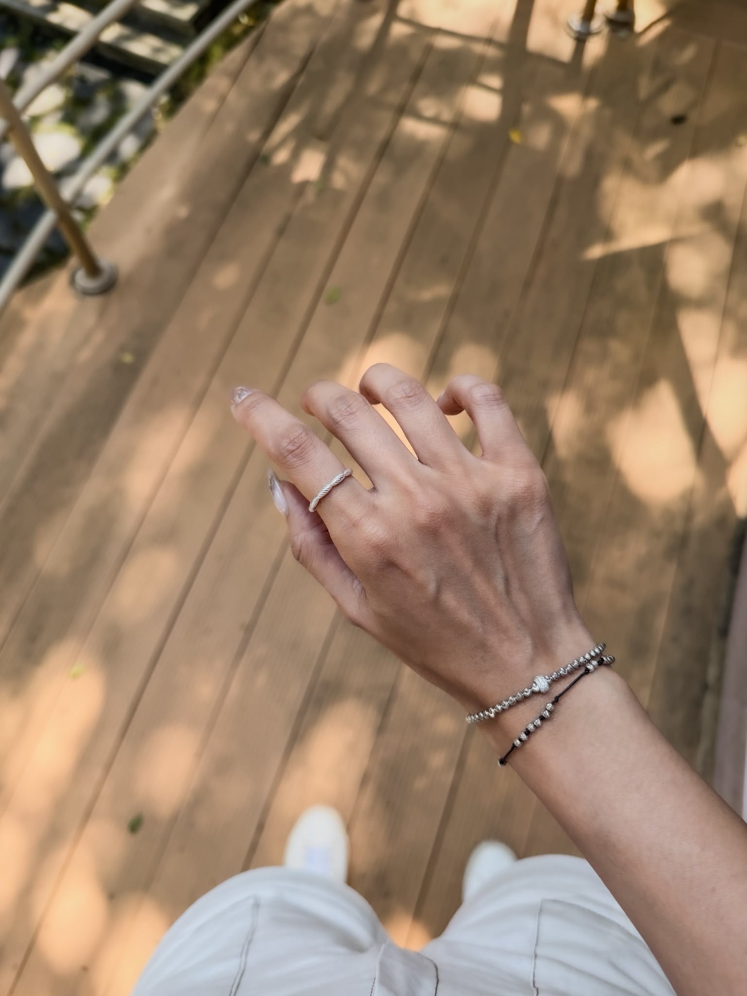 R1804 Rice Grain Straight-Pattern Ring